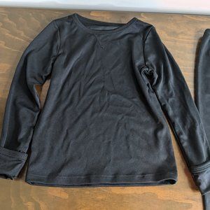 Cuddl Duds Black Long Sleeve + Pants Set